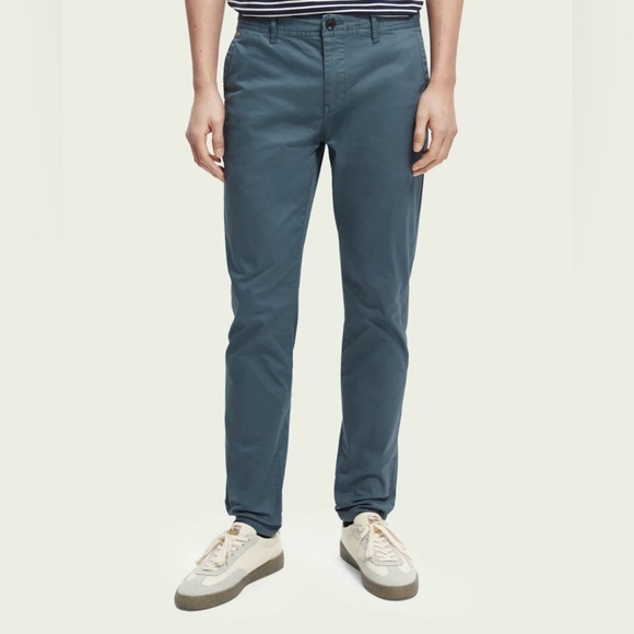 Scotch & Soda Other - Scotch & Soda Men’s Fave Regular Tapered Fit Pant in Steel 30/32